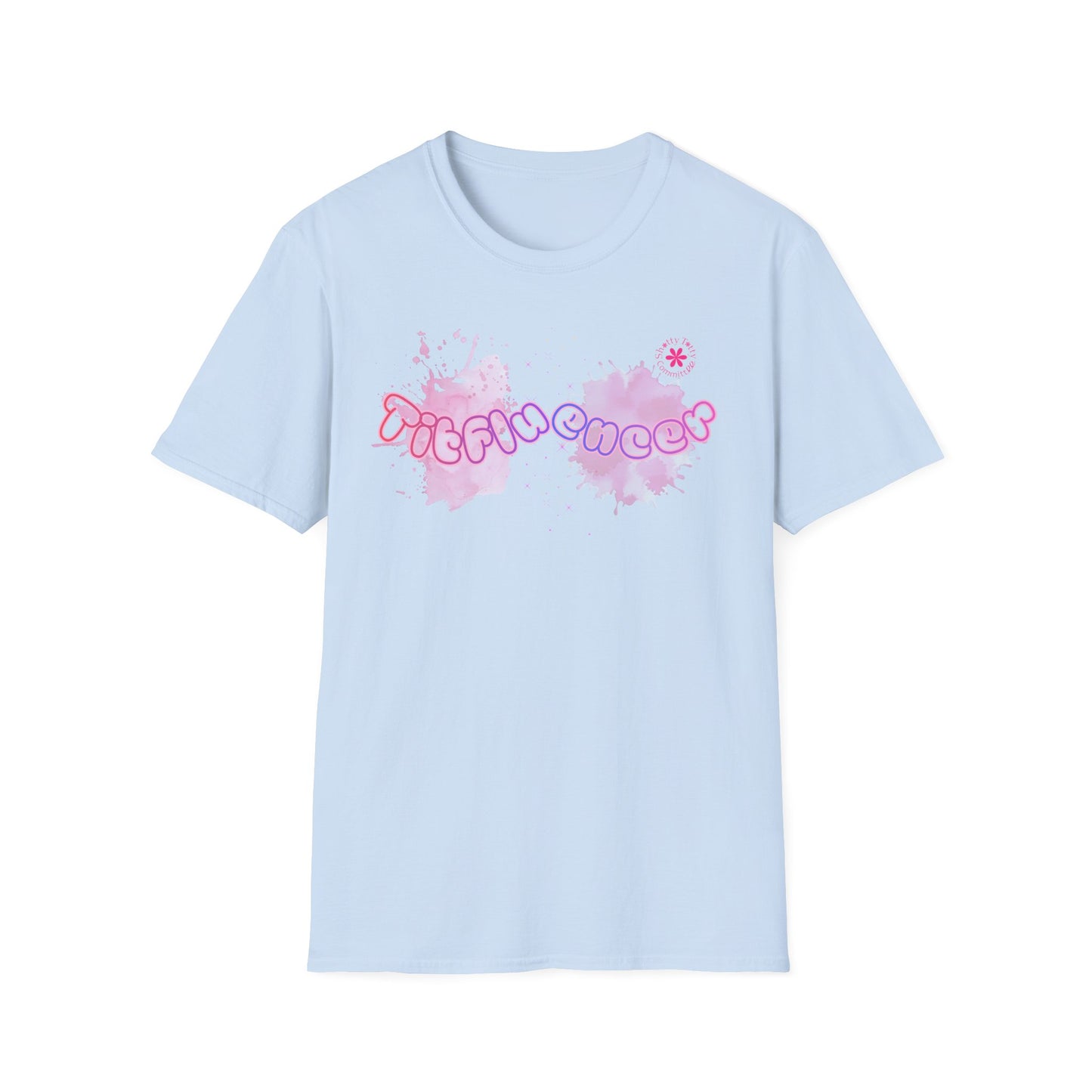 T-Shirt — "Titfluencer" Pink Watercolor Graphic Tee
