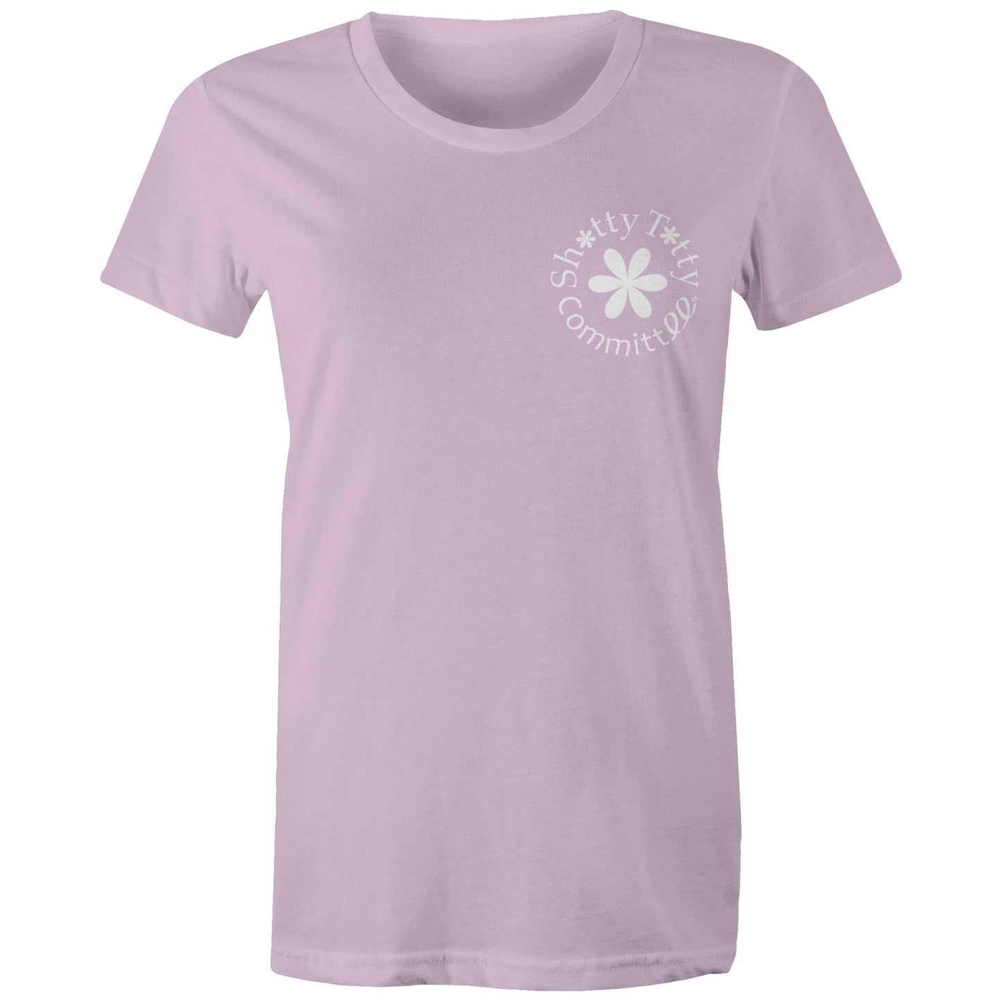 Itty Bitty Shitty Titty Tee coloured (white logo)