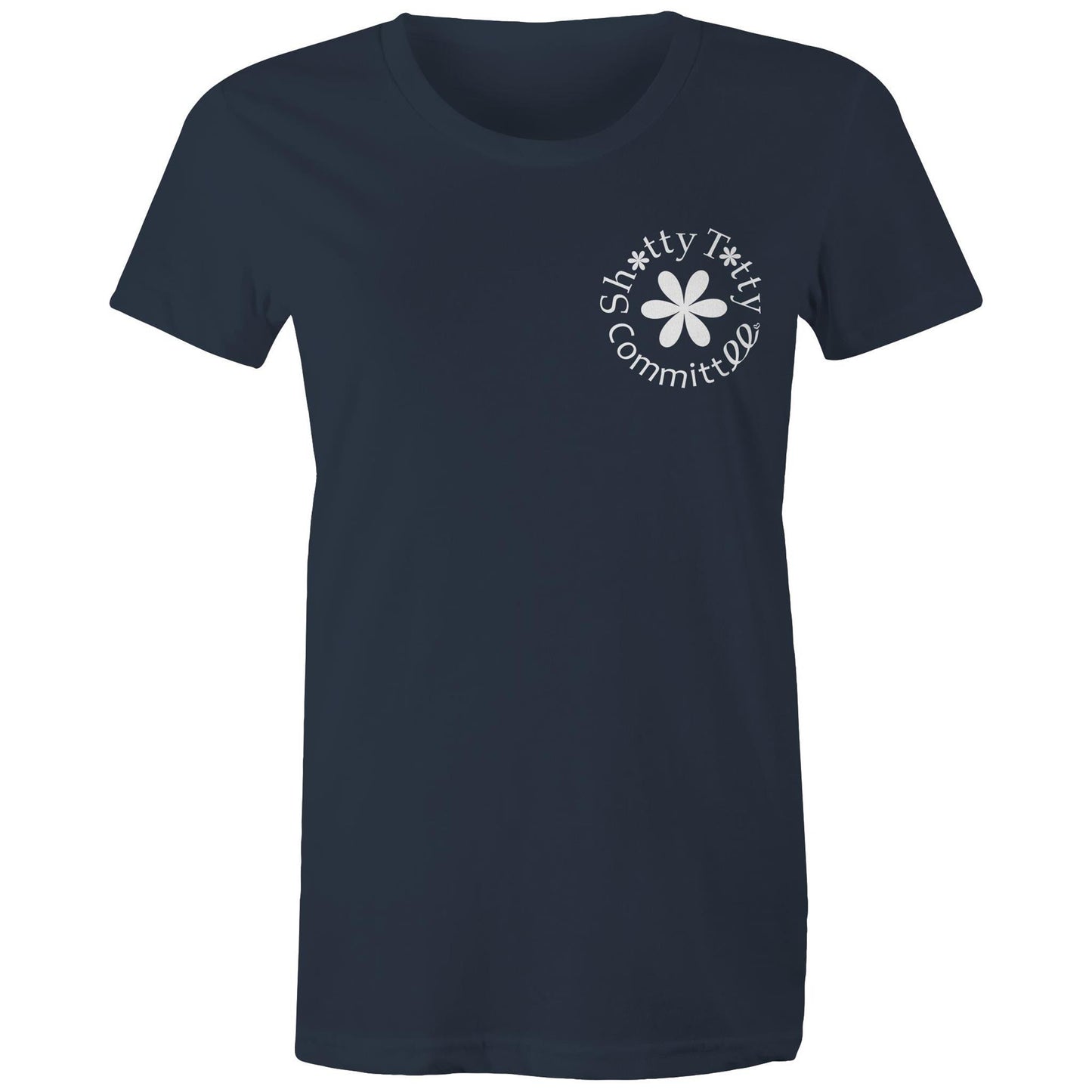 Itty Bitty Shitty Titty Tee coloured (white logo)