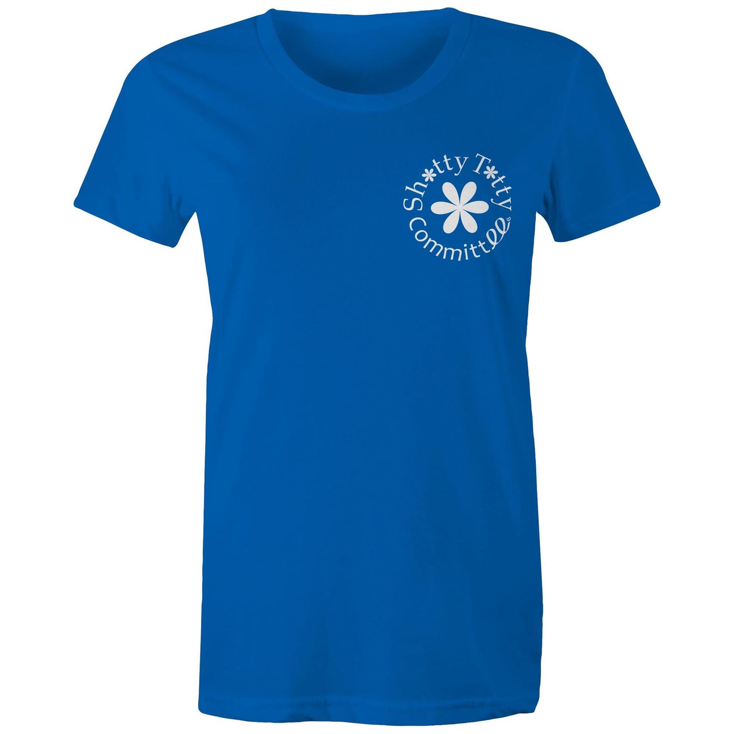 Itty Bitty Shitty Titty Tee coloured (white logo)