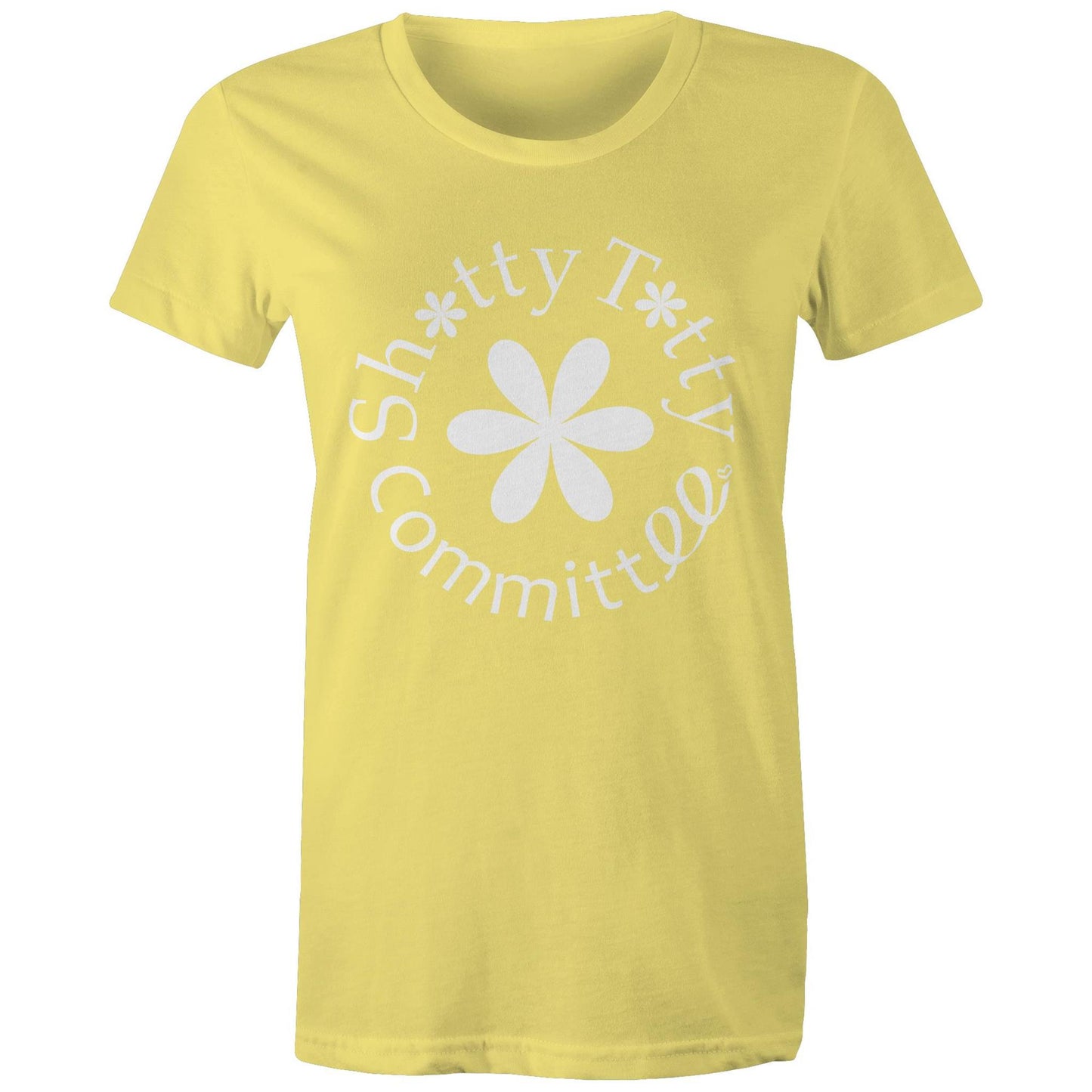Shitty Titty in ya face coloured tee (white logo) (Gals)