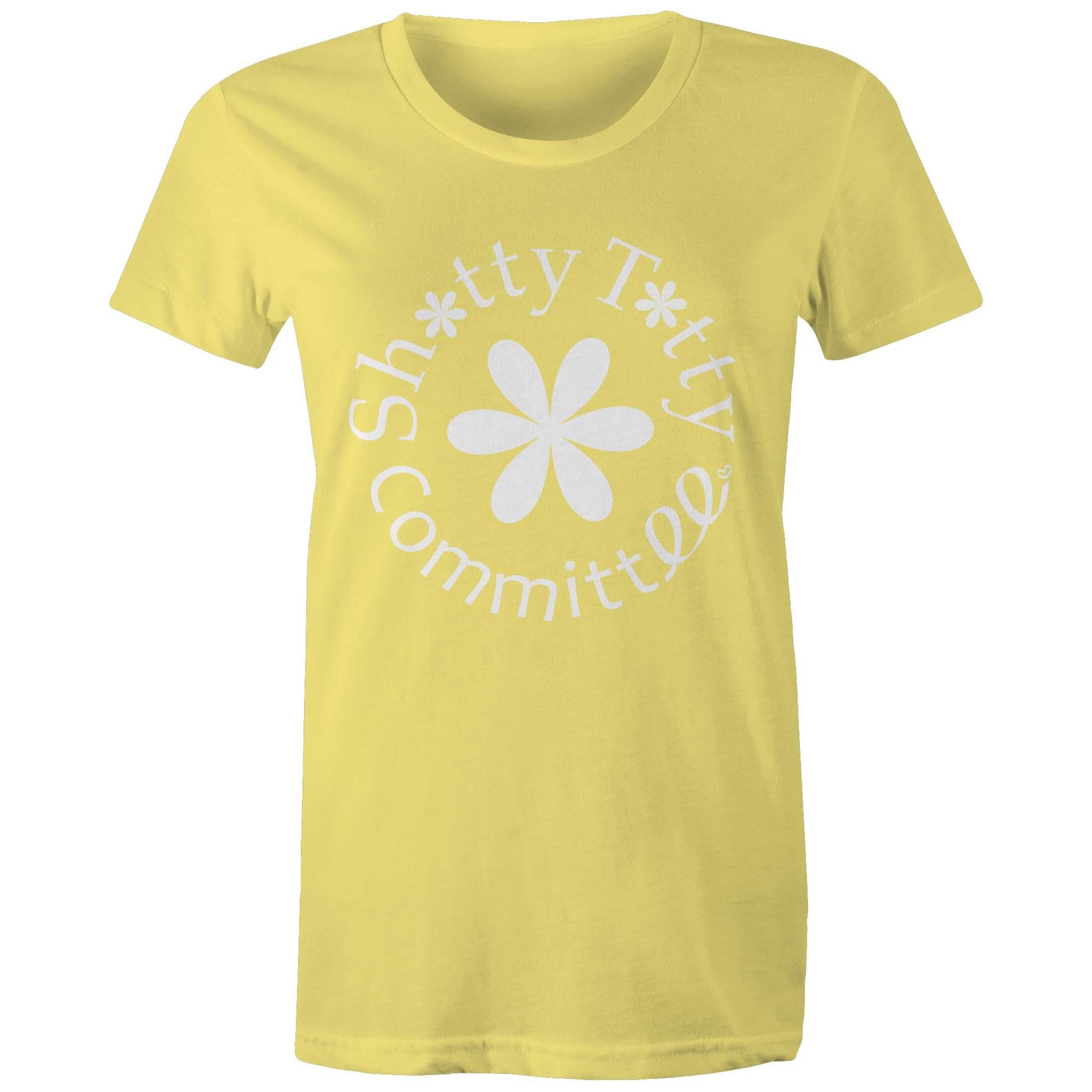 Shitty Titty in ya face coloured tee (white logo) (Gals)