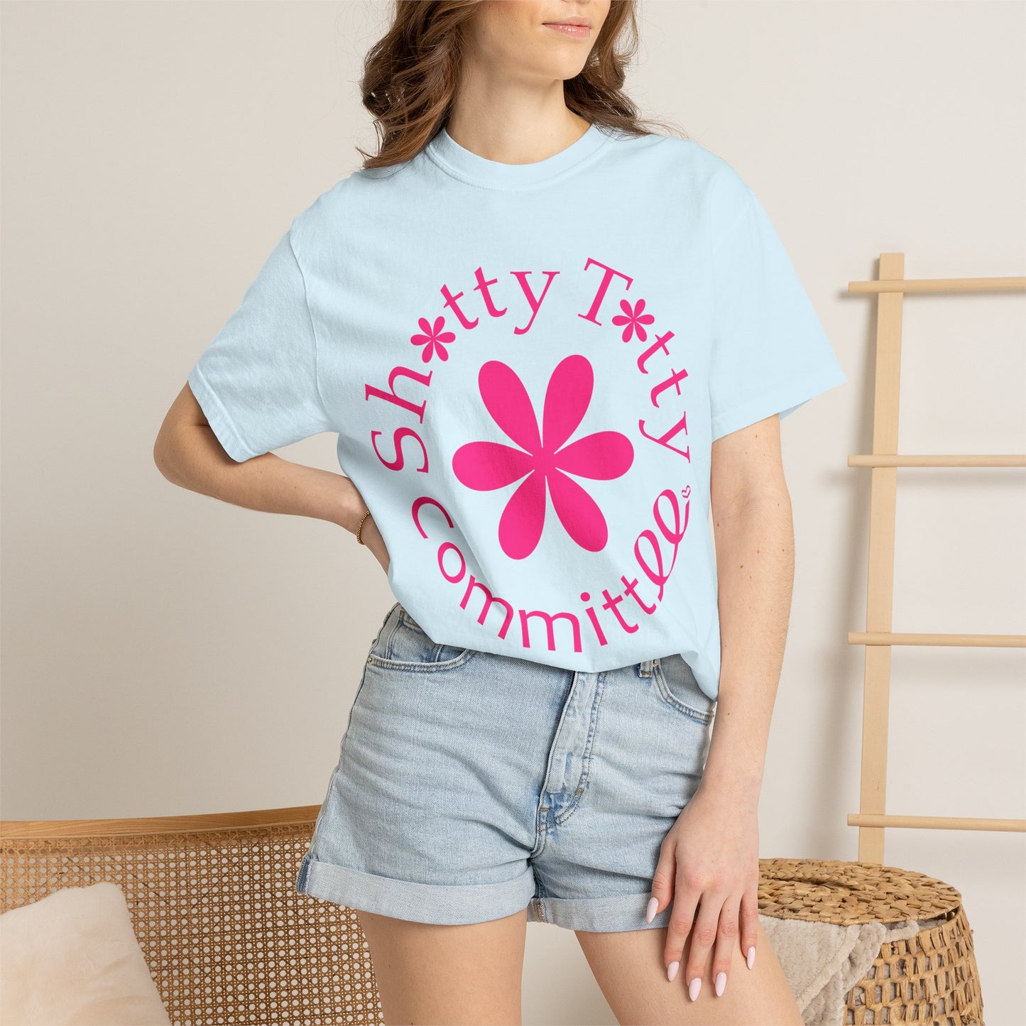 Global Fulfilment - In Ya Face Shitty Titty Tee - Pink Logo
