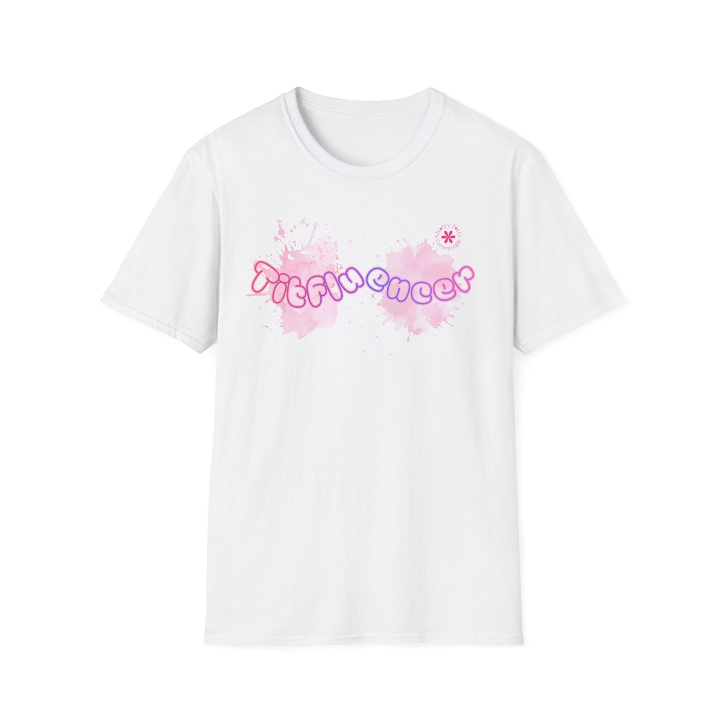 T-Shirt — "Titfluencer" Pink Watercolor Graphic Tee