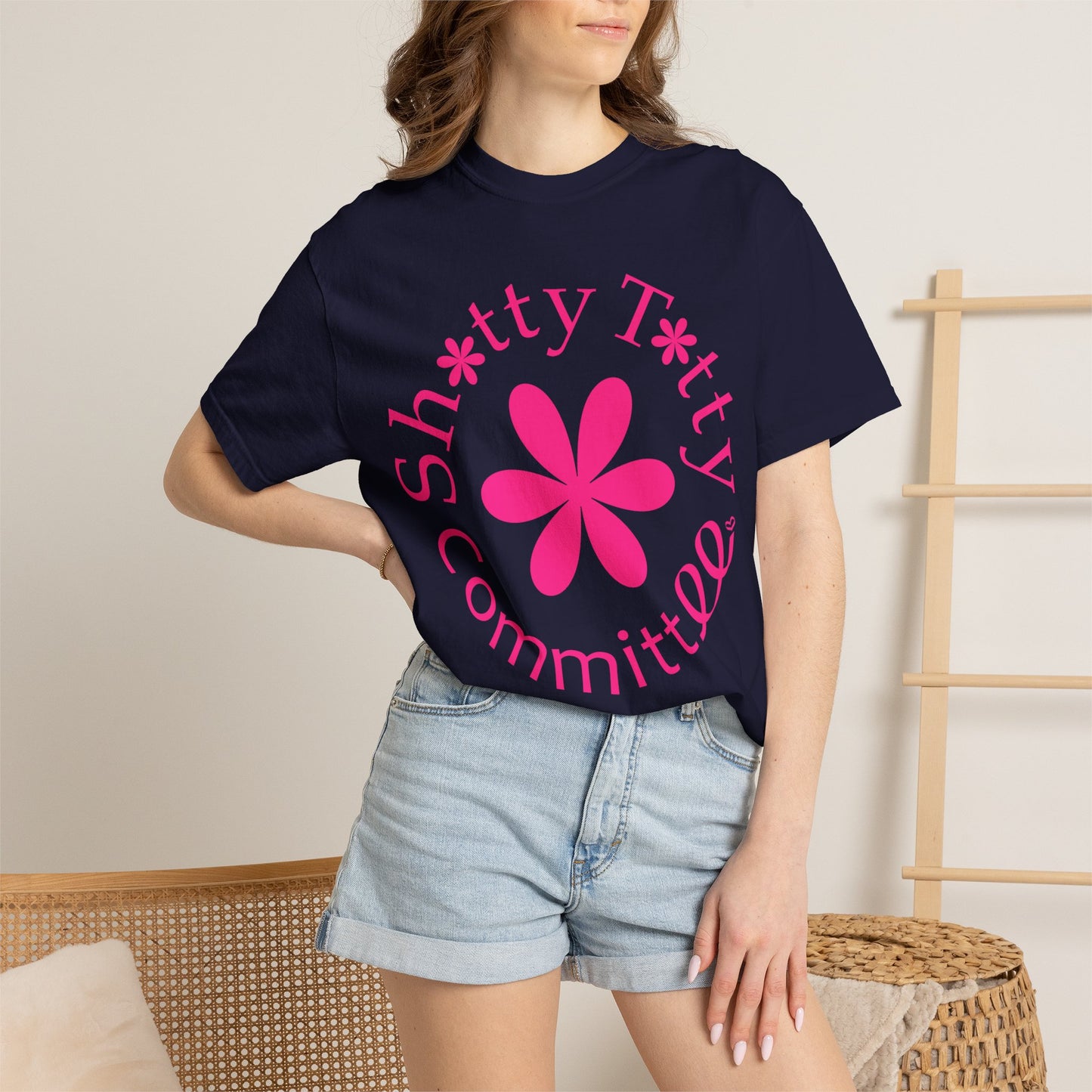 Global Fulfilment - In Ya Face Shitty Titty Tee - Pink Logo