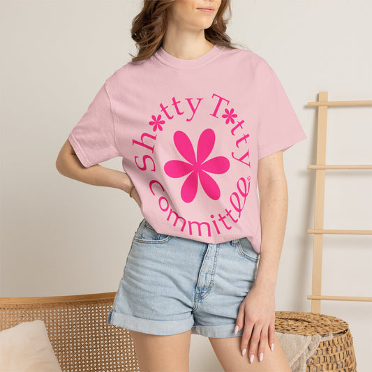 Global Fulfilment - In Ya Face Shitty Titty Tee - Pink Logo