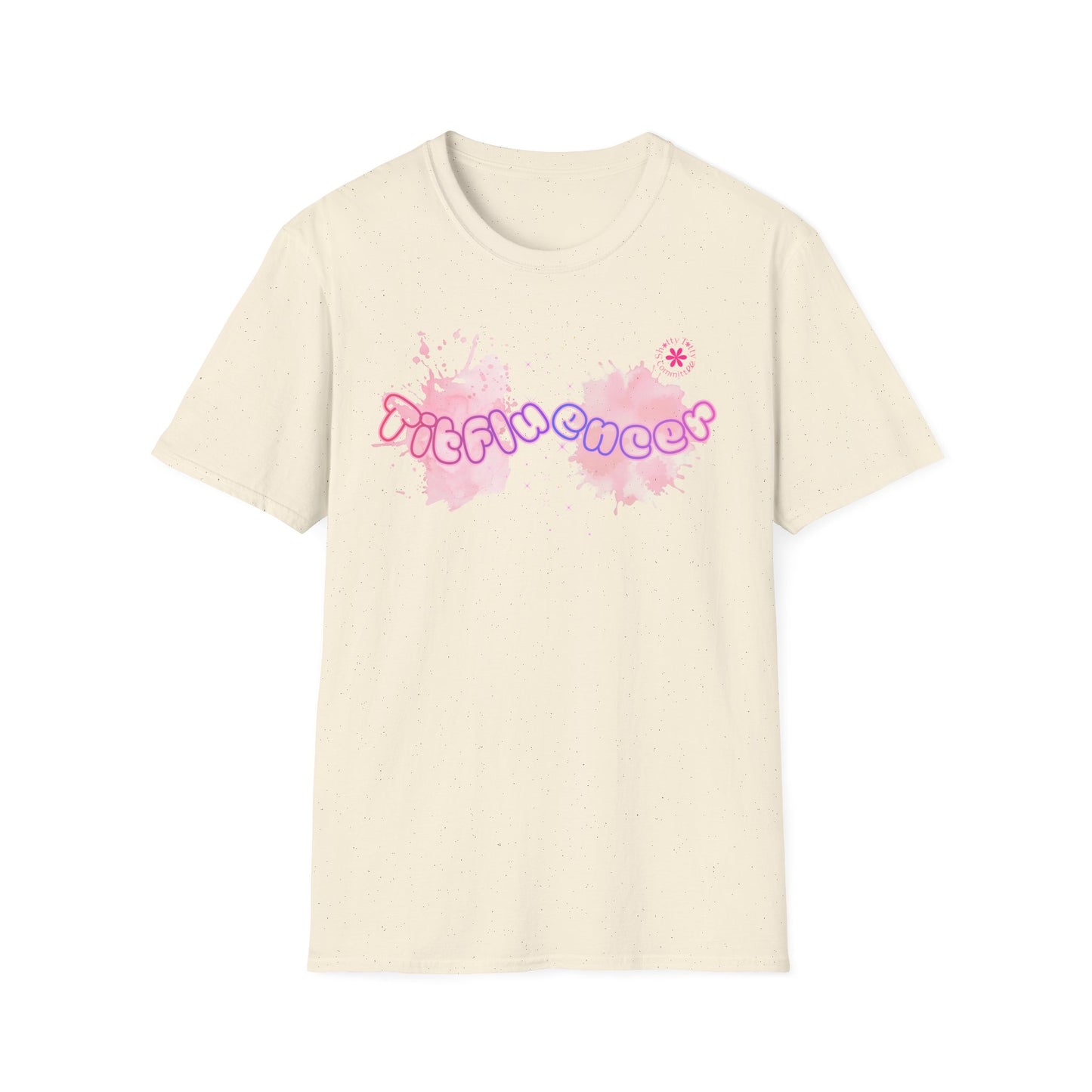 T-Shirt — "Titfluencer" Pink Watercolor Graphic Tee