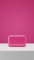 Miniature High-Gloss Pink Clutch Bag