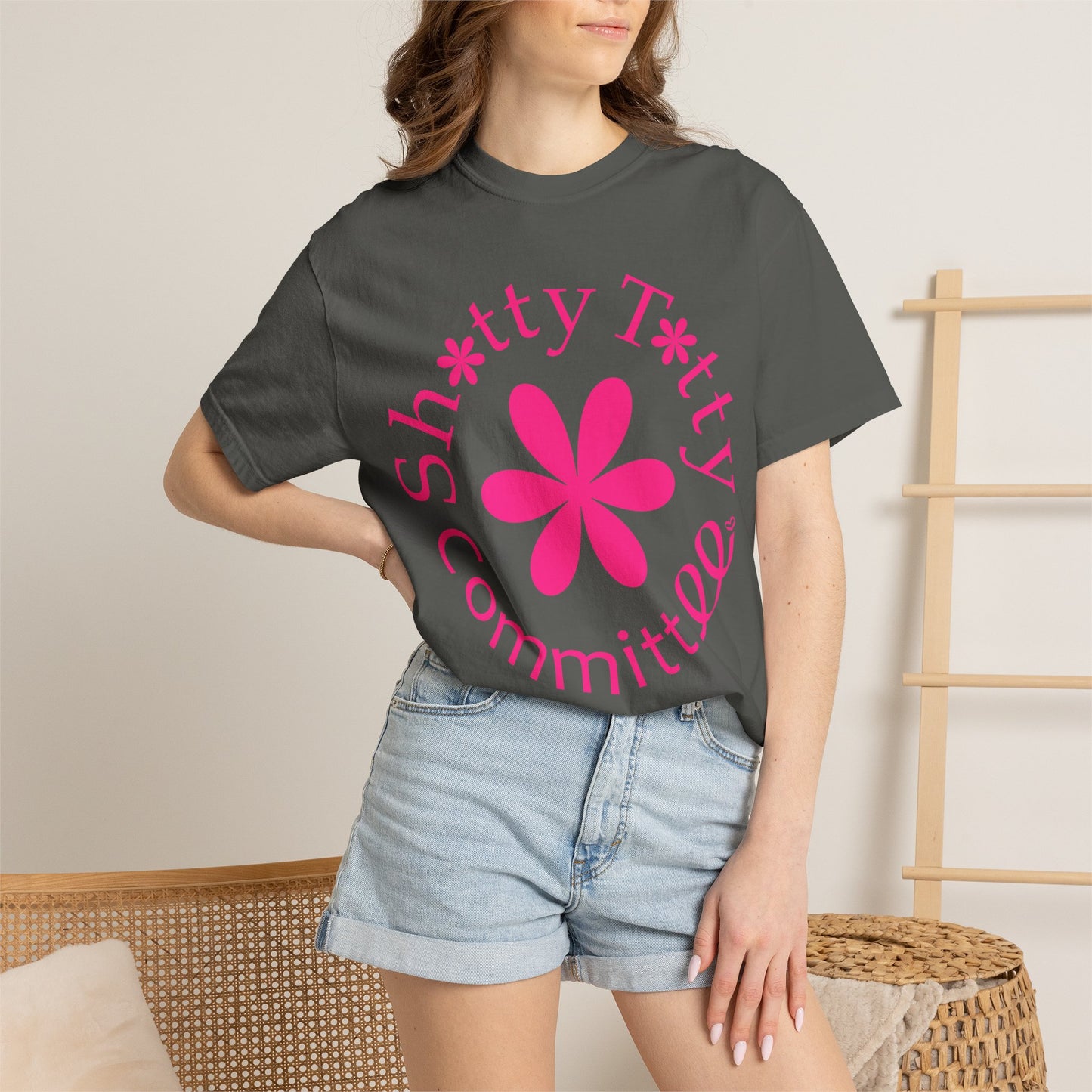 Global Fulfilment - In Ya Face Shitty Titty Tee - Pink Logo