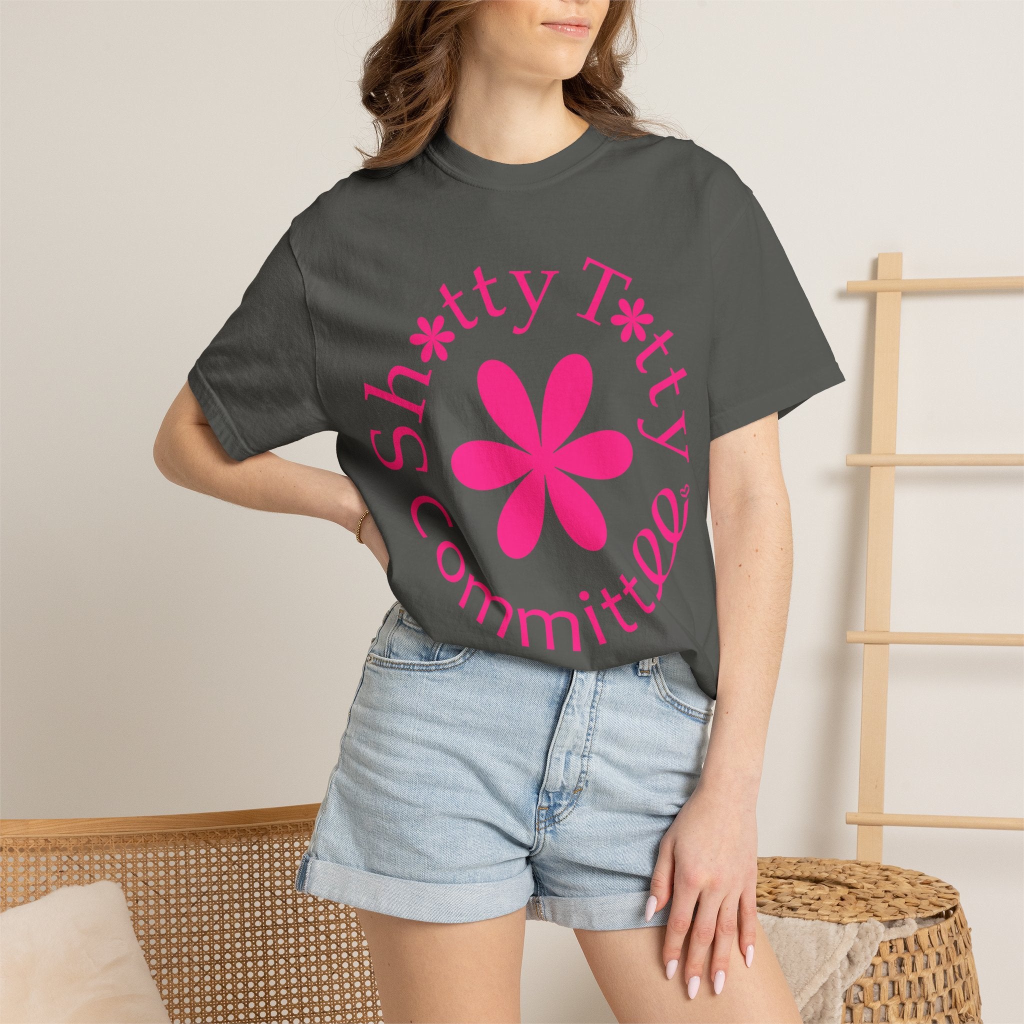 Global Fulfilment - In Ya Face Shitty Titty Tee - Pink Logo