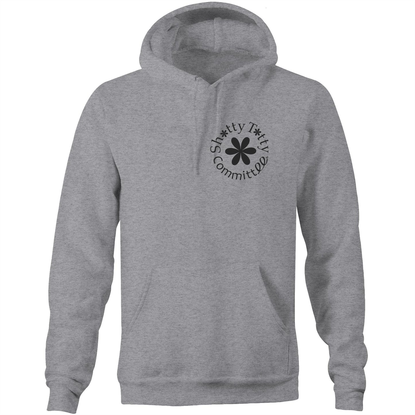 Itty Bitty Titty Pocket Hoodie (Unisex Black Logo)