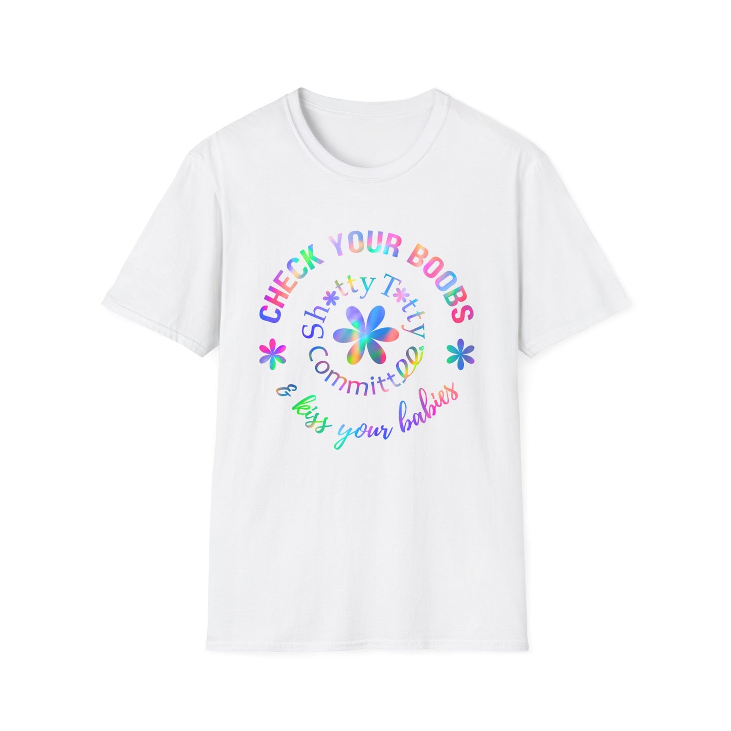 Check Your Boobs T-Shirt — Breast Cancer Awareness Floral Reminder
