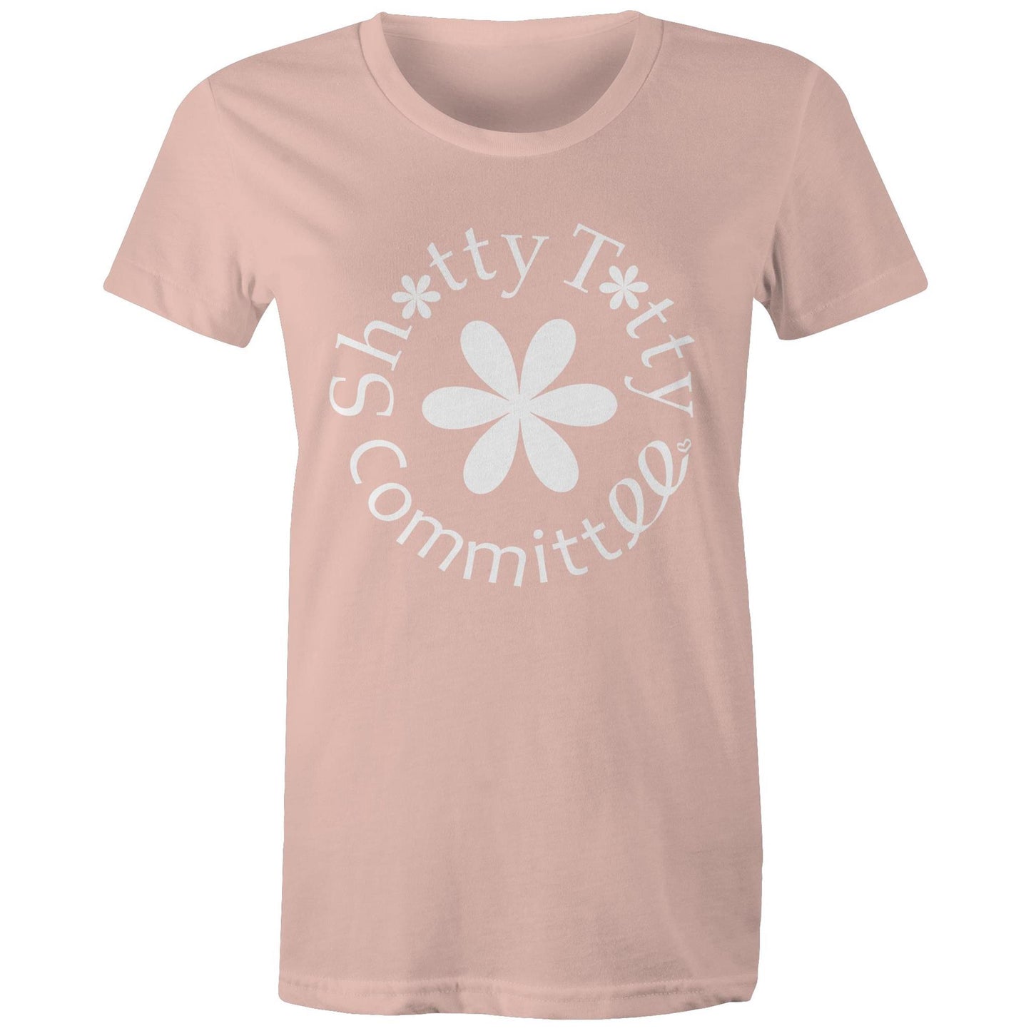 Shitty Titty in ya face coloured tee (white logo) (Gals)