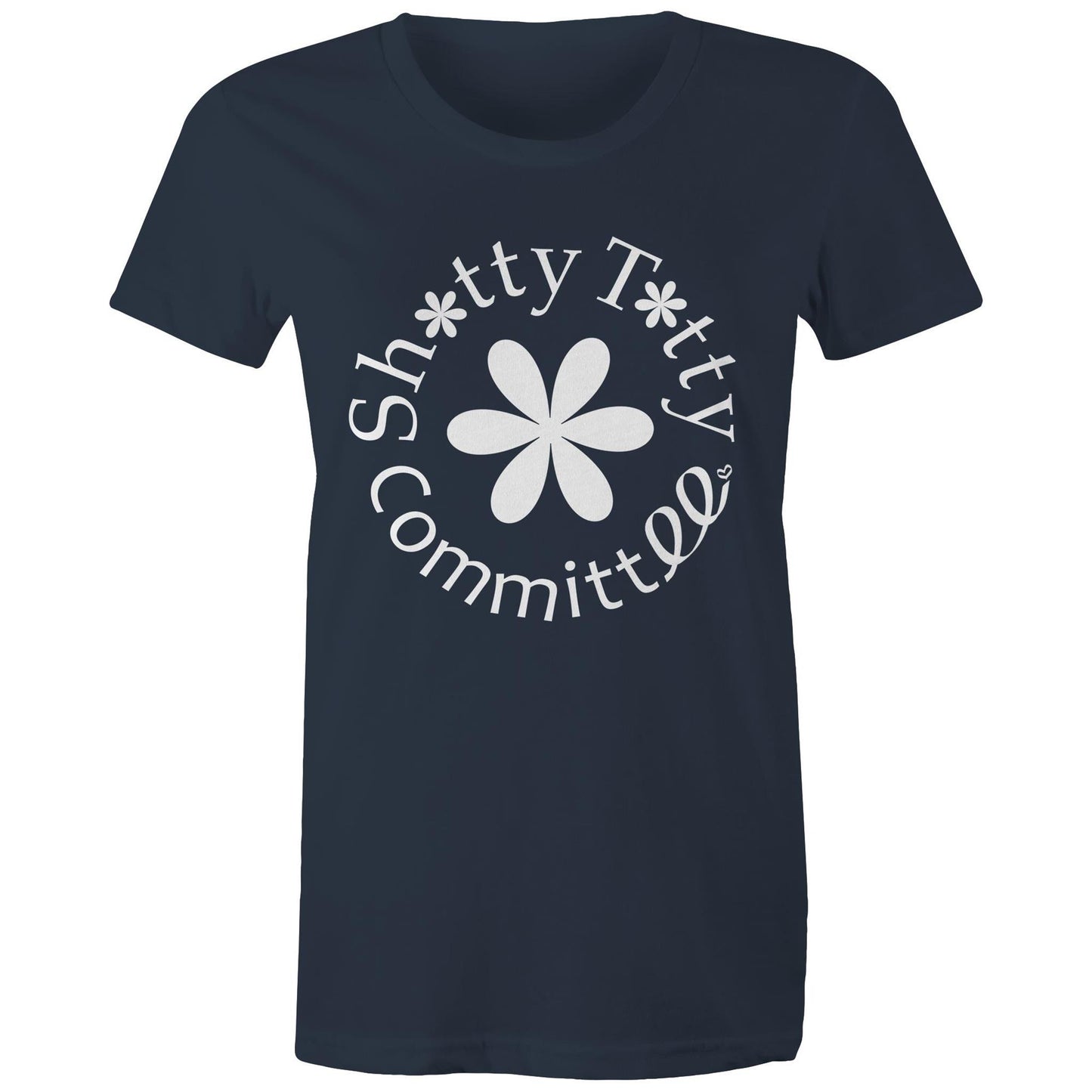 Shitty Titty in ya face coloured tee (white logo) (Gals)