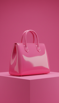 Oversized High-Gloss Pink Handbag