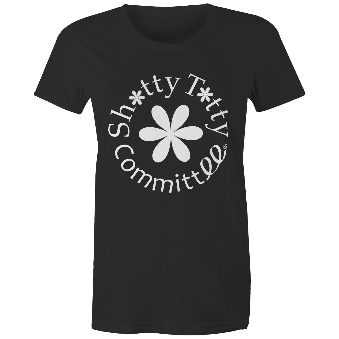 Shitty Titty in ya face coloured tee (white logo) (Gals)