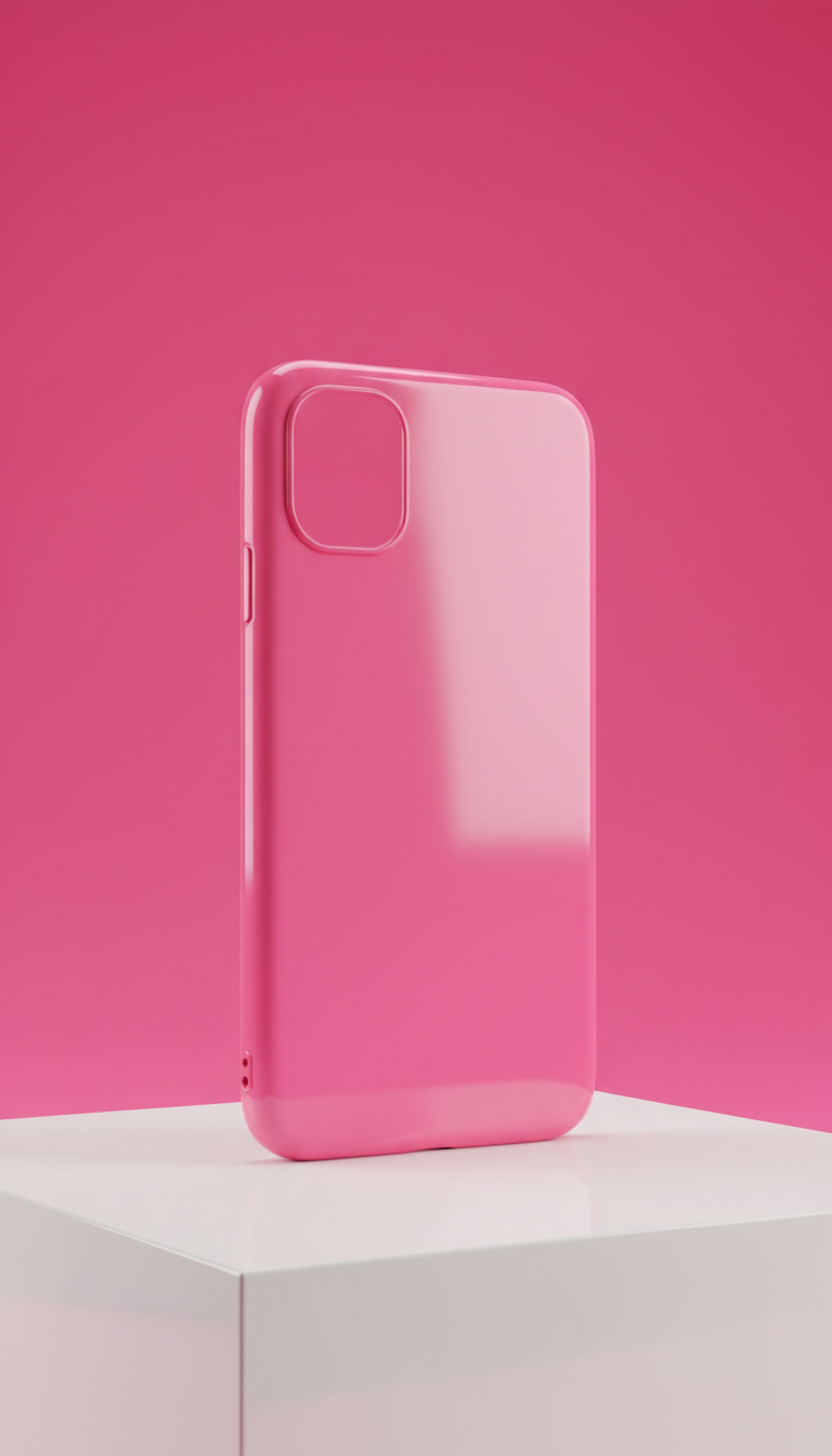 Sleek Bright Pink Phone Case