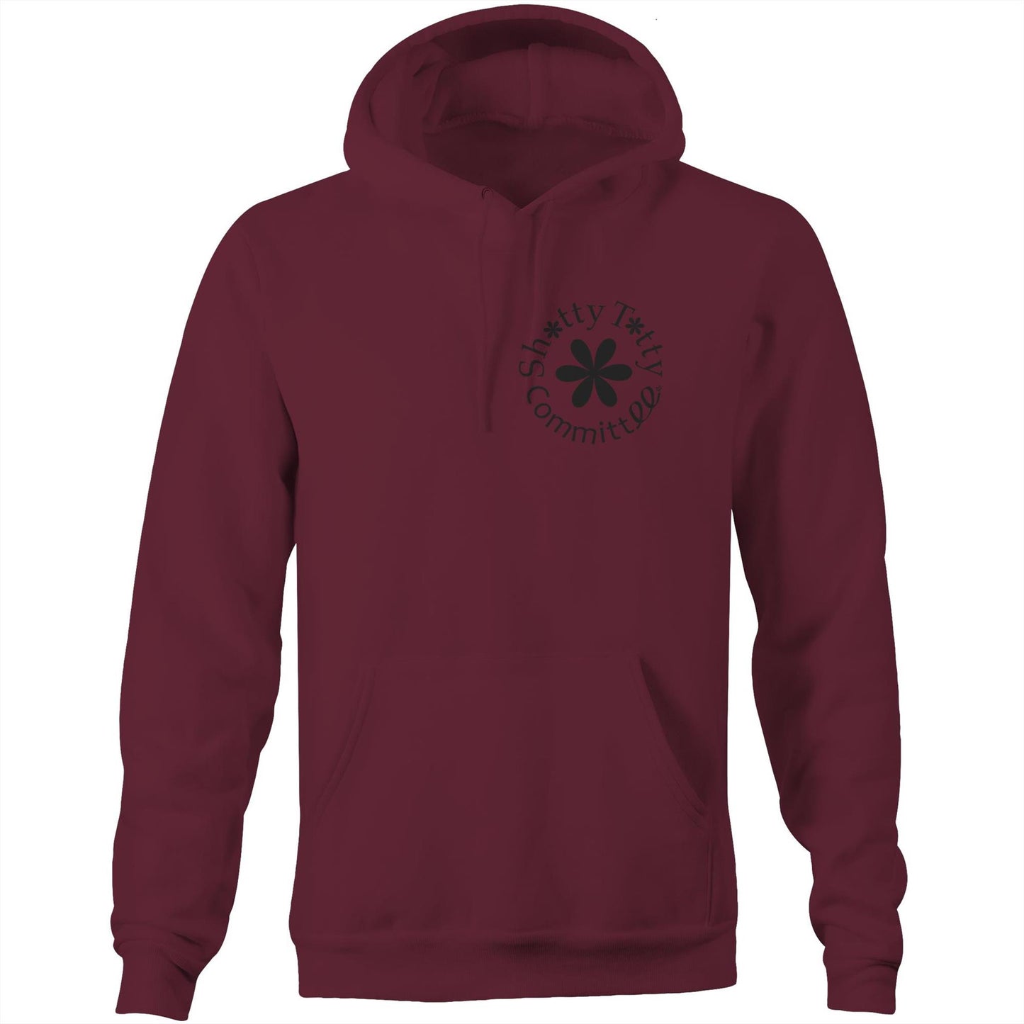 Itty Bitty Titty Pocket Hoodie (Unisex Black Logo)