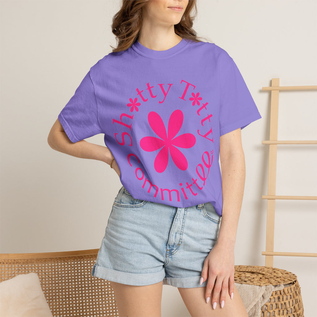 Global Fulfilment - In Ya Face Shitty Titty Tee - Pink Logo
