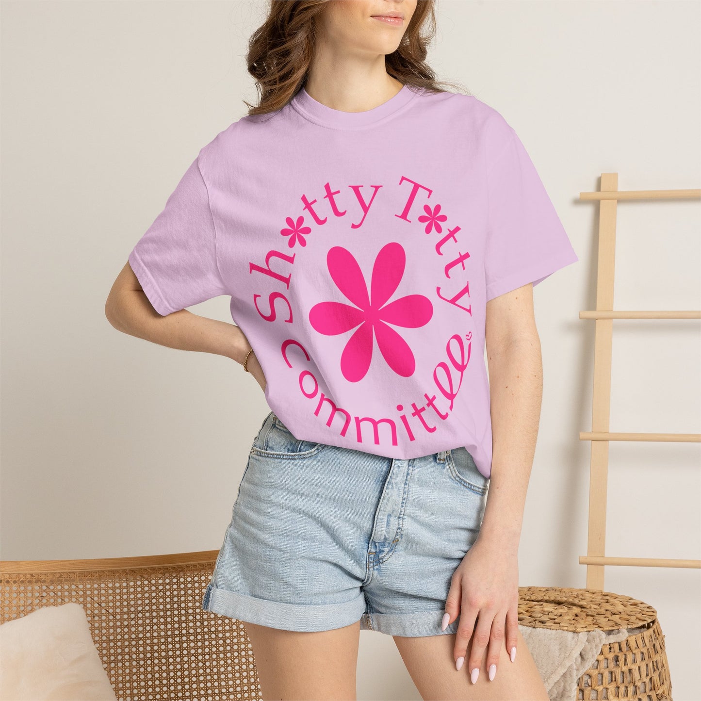 Global Fulfilment - In Ya Face Shitty Titty Tee - Pink Logo