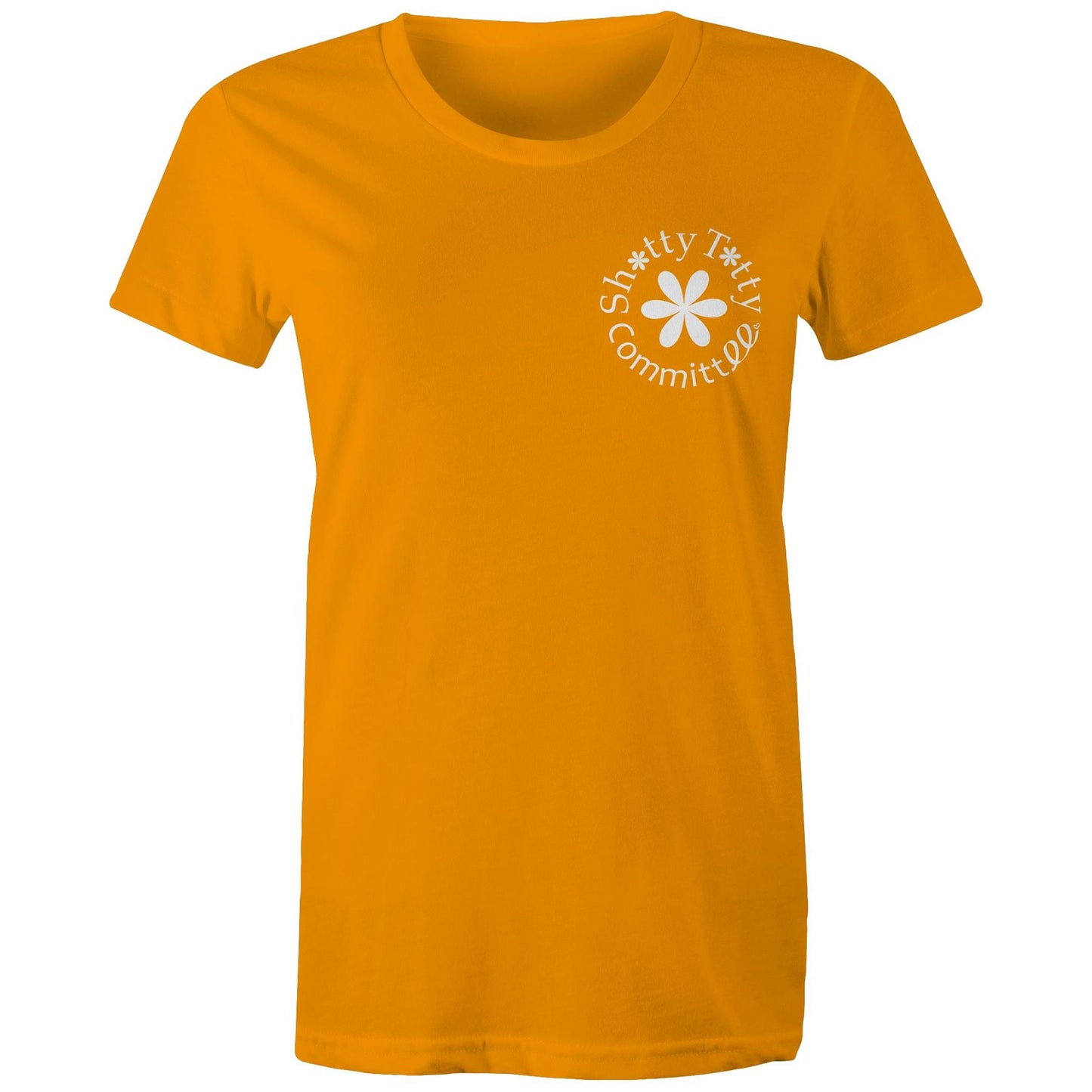 Itty Bitty Shitty Titty Tee coloured (white logo)