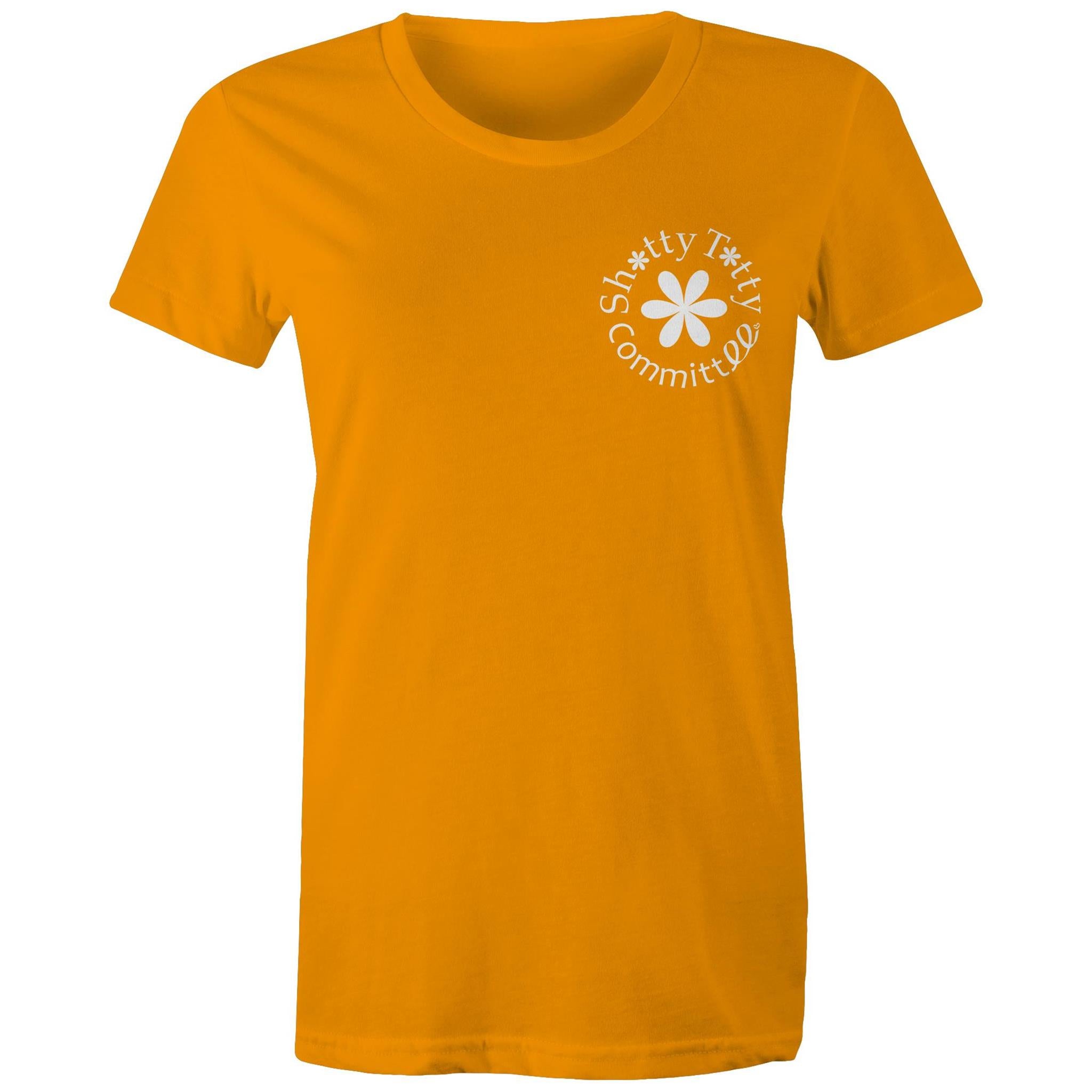 Itty Bitty Shitty Titty Tee coloured (white logo)