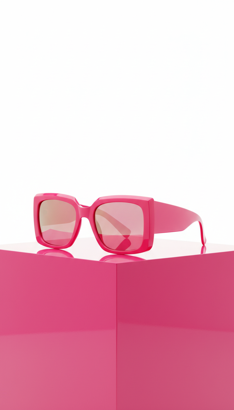 Bold Pink Oversized Sunglasses