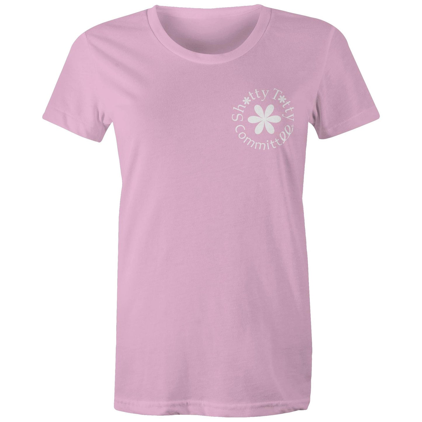 Itty Bitty Shitty Titty Tee coloured (white logo)