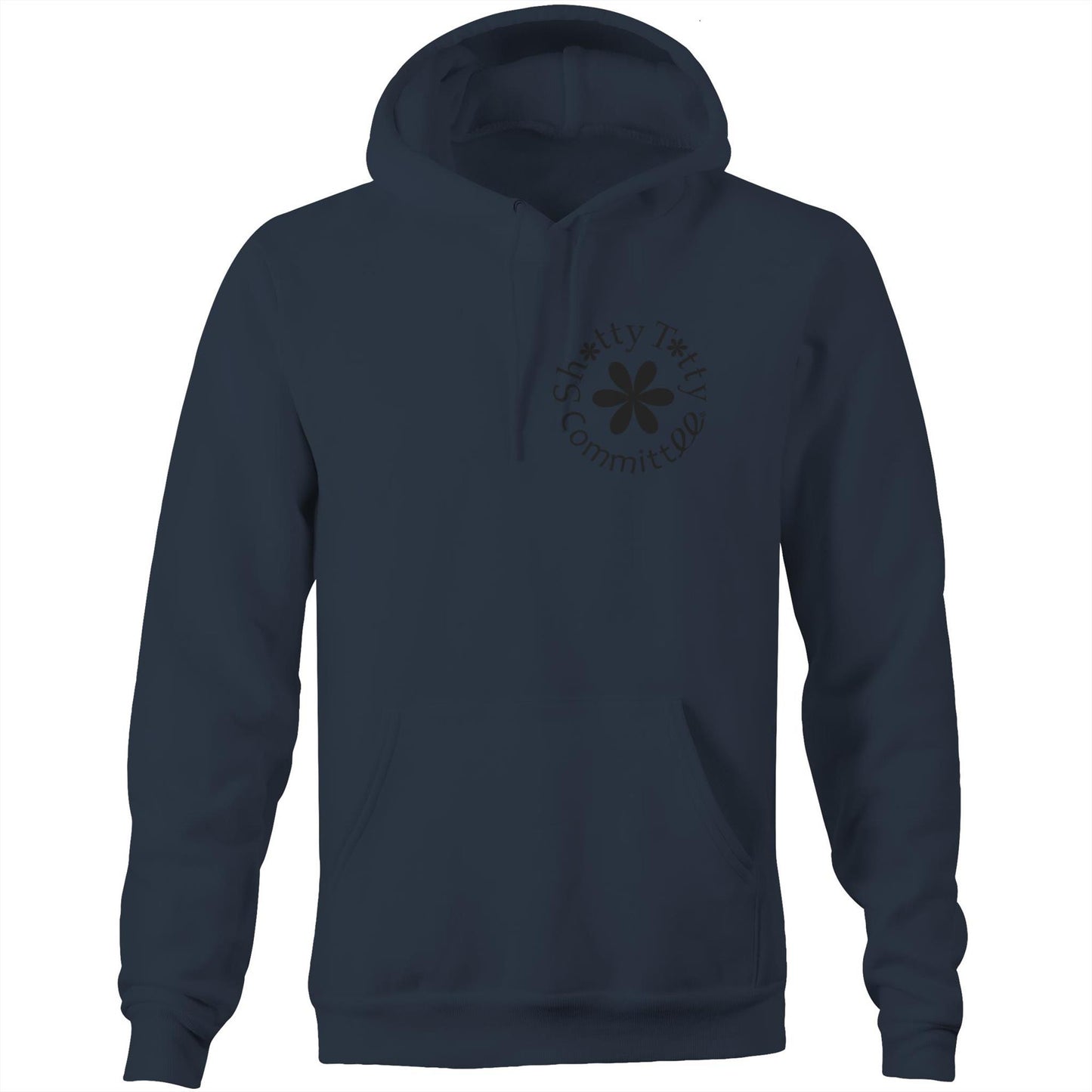 Itty Bitty Titty Pocket Hoodie (Unisex Black Logo)