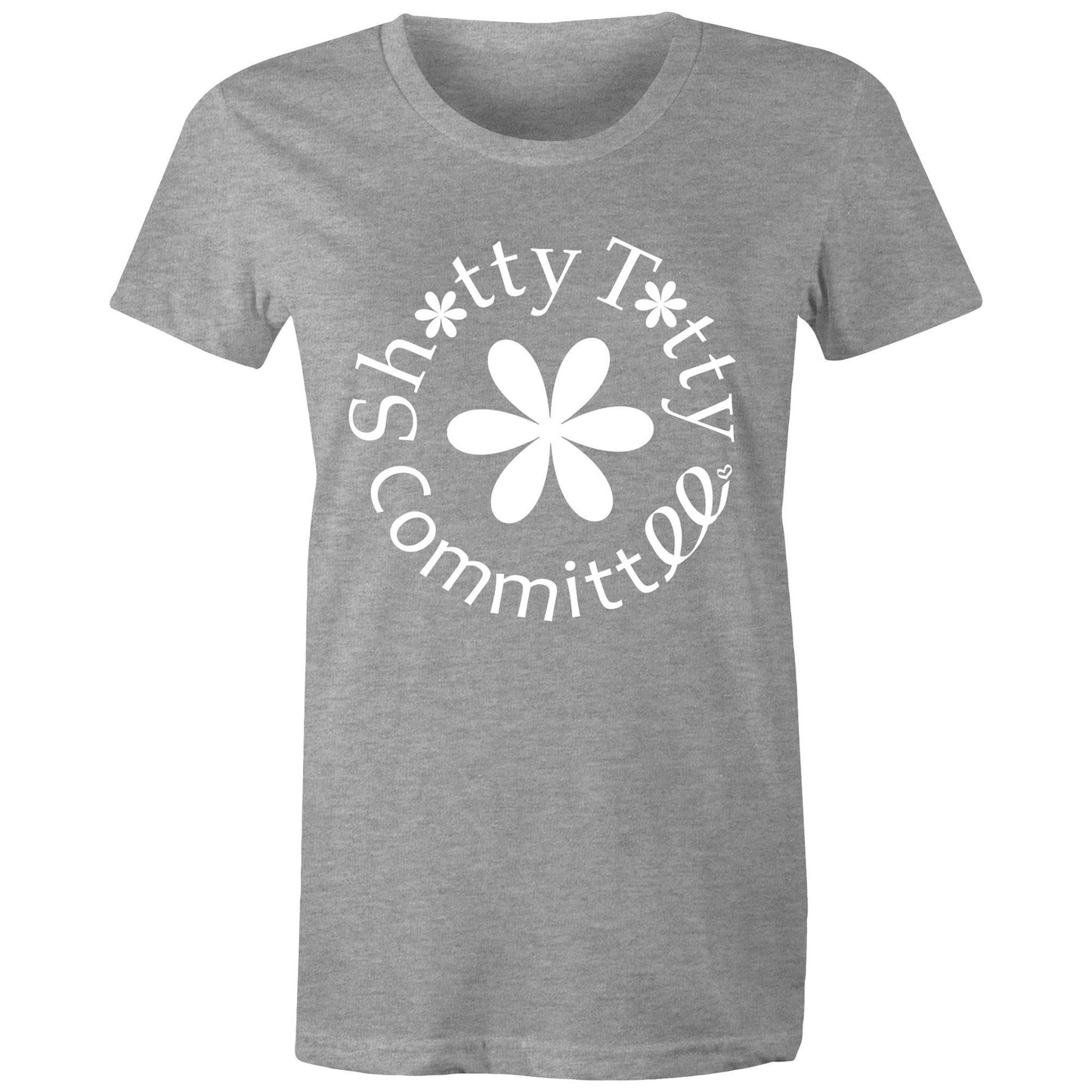 Shitty Titty in ya face coloured tee (white logo) (Gals)
