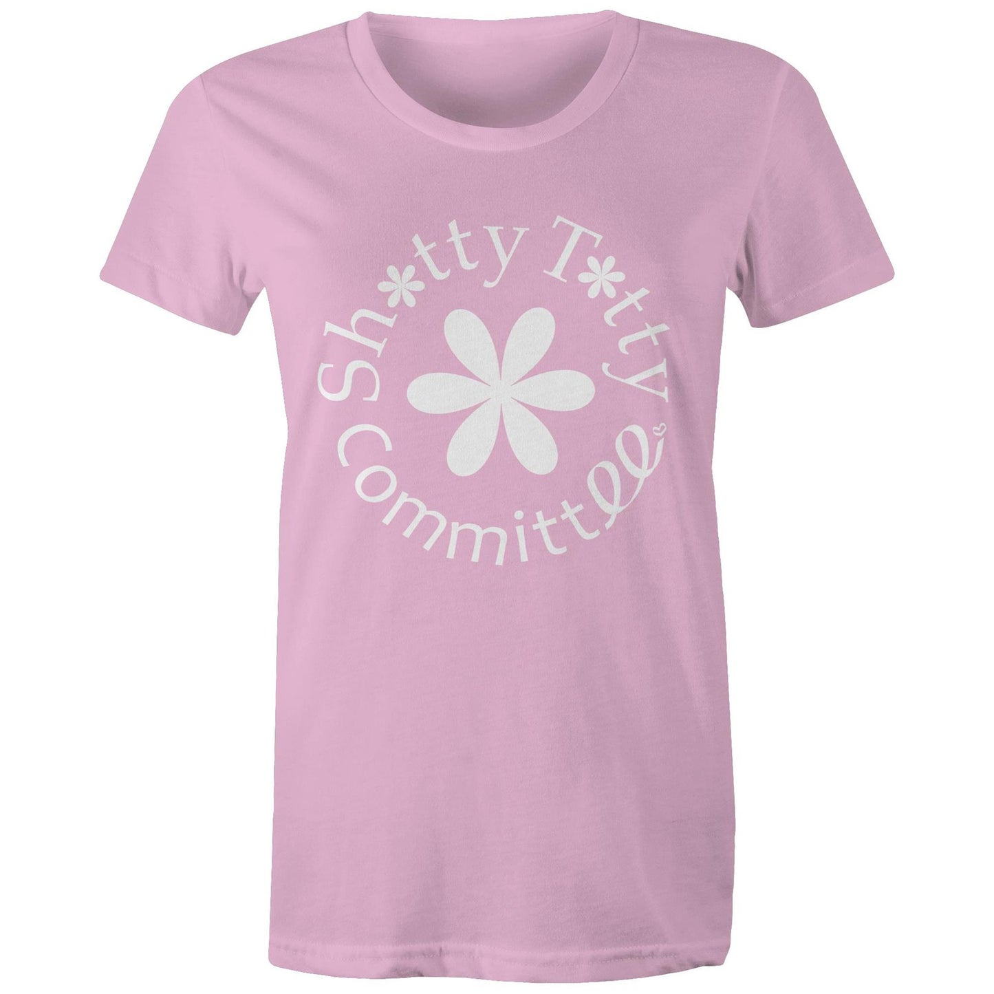 Shitty Titty in ya face coloured tee (white logo) (Gals)