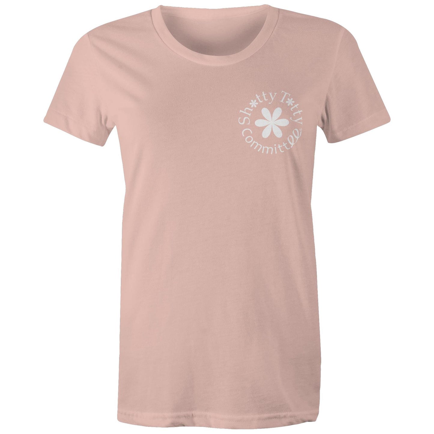 Itty Bitty Shitty Titty Tee coloured (white logo)