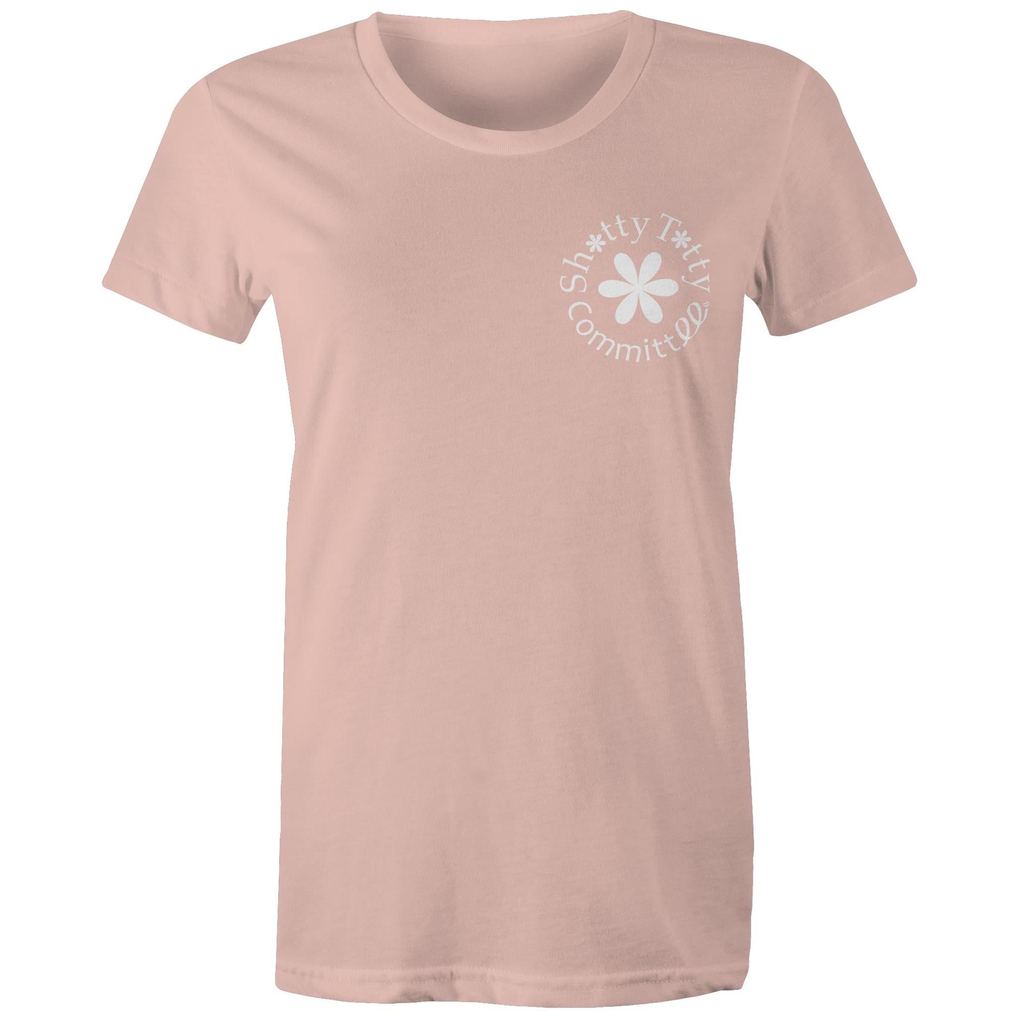 Itty Bitty Shitty Titty Tee coloured (white logo)