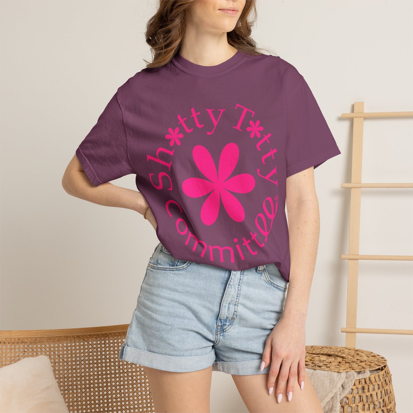 Global Fulfilment - In Ya Face Shitty Titty Tee - Pink Logo