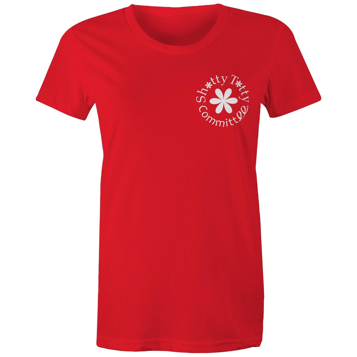 Itty Bitty Shitty Titty Tee coloured (white logo)