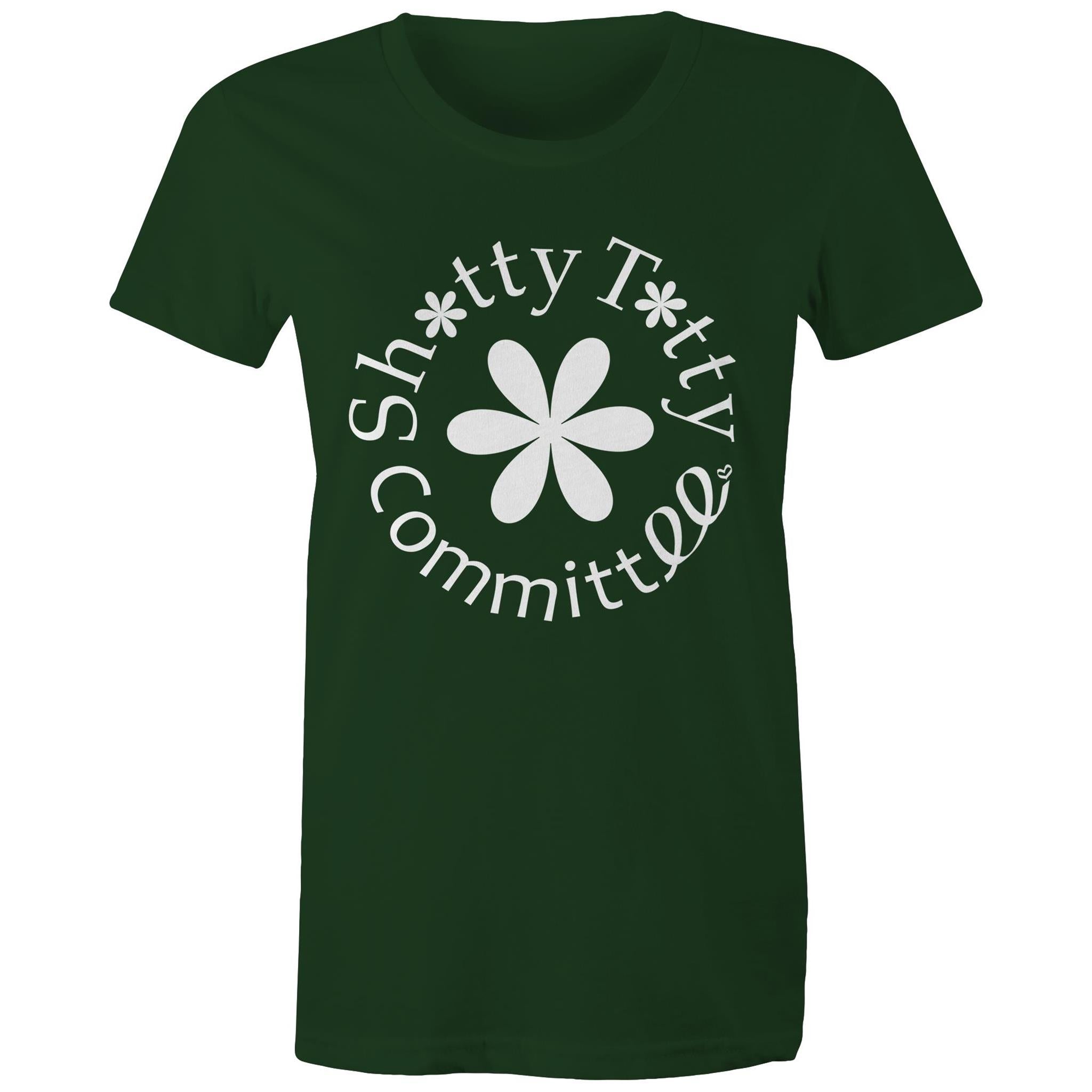 Shitty Titty in ya face coloured tee (white logo) (Gals)
