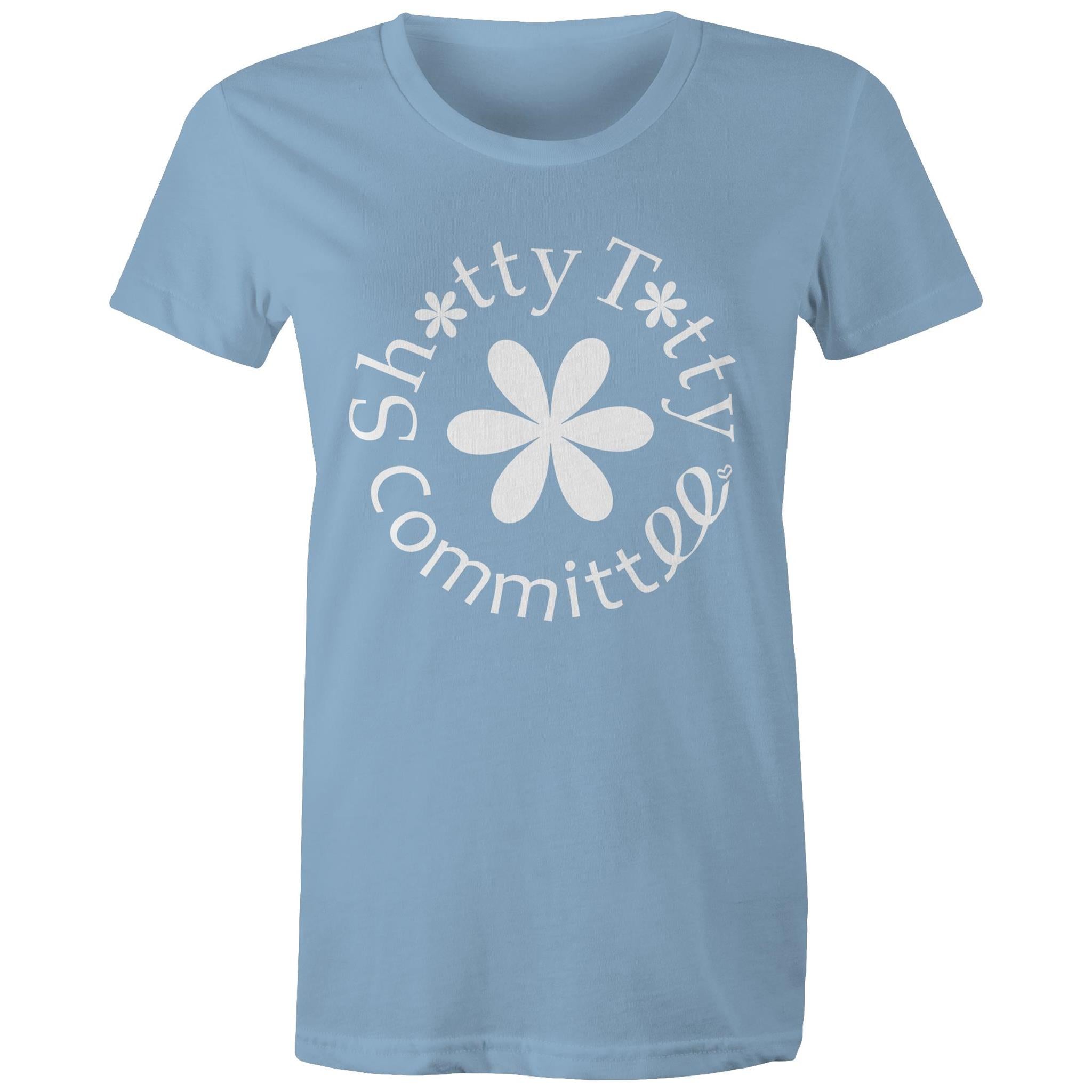 Shitty Titty in ya face coloured tee (white logo) (Gals)