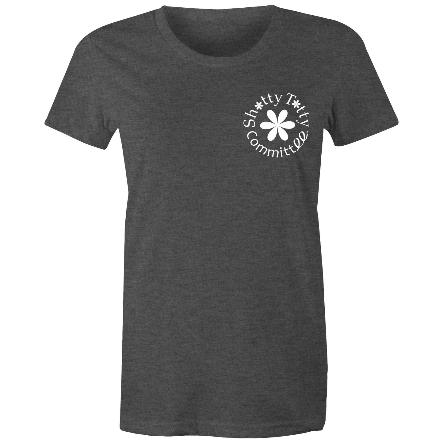 Itty Bitty Shitty Titty Tee coloured (white logo)