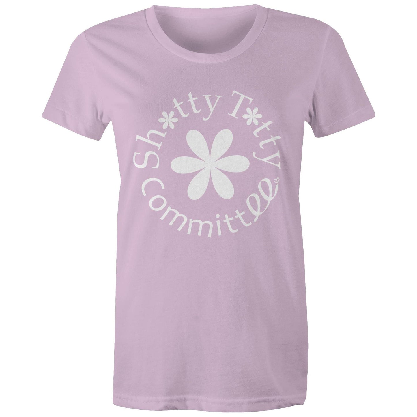 Shitty Titty in ya face coloured tee (white logo) (Gals)