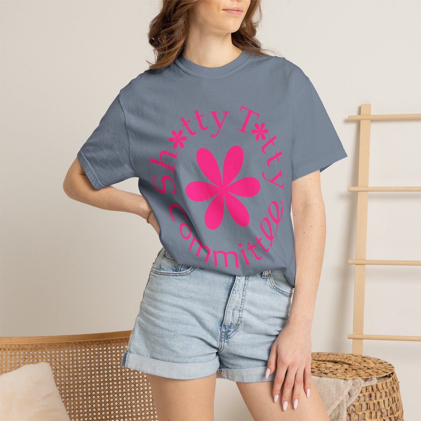 Global Fulfilment - In Ya Face Shitty Titty Tee - Pink Logo