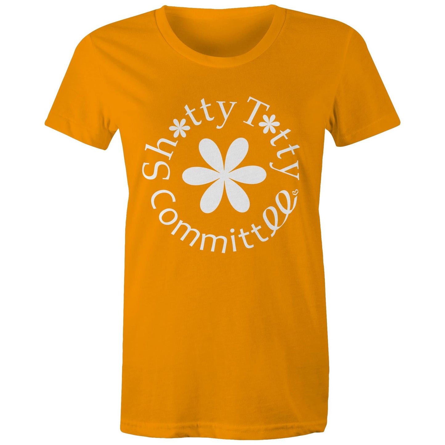 Shitty Titty in ya face coloured tee (white logo) (Gals)