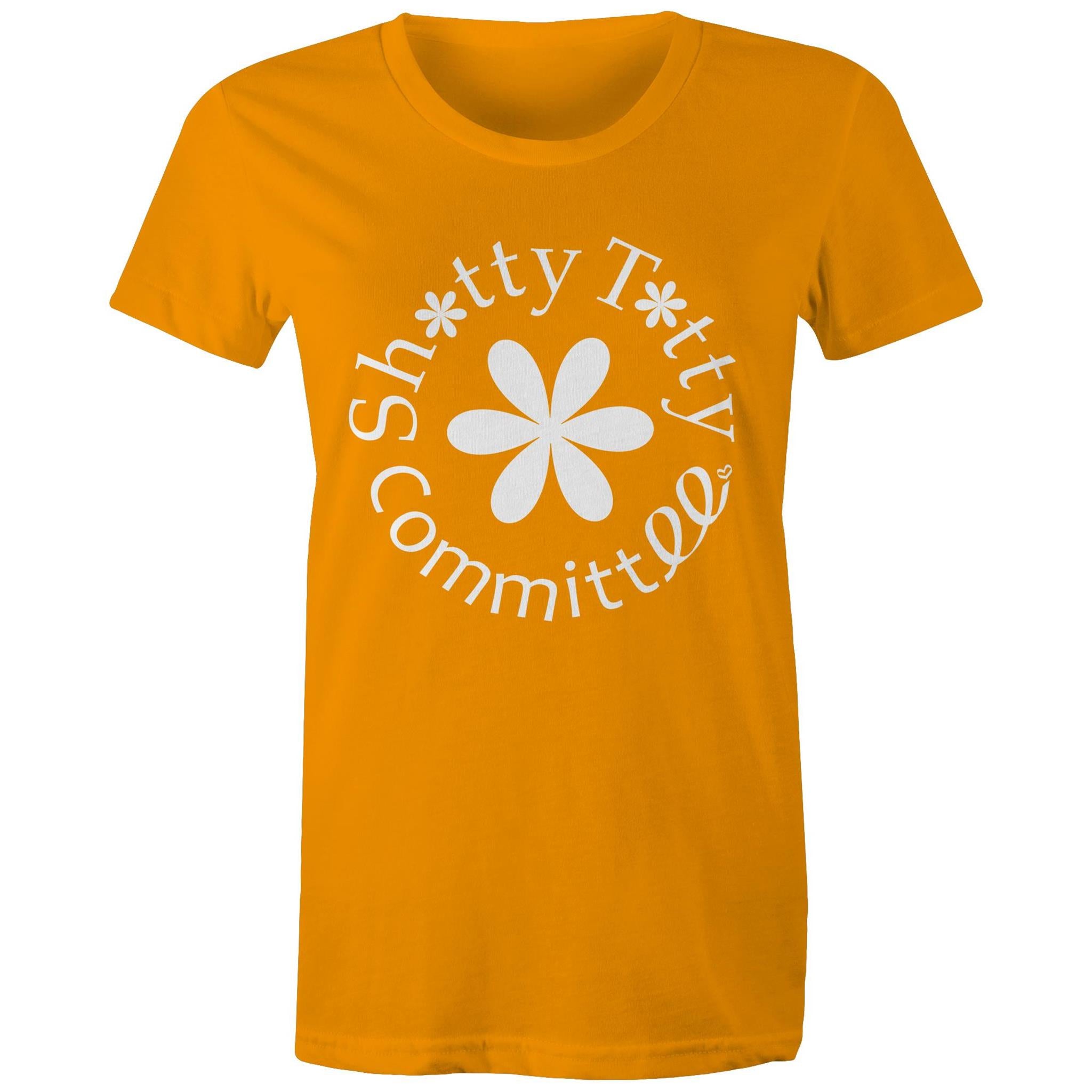 Shitty Titty in ya face coloured tee (white logo) (Gals)