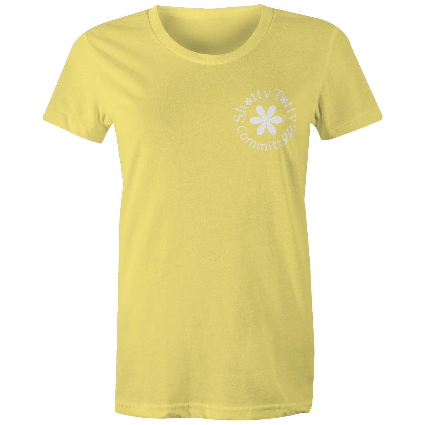 Itty Bitty Shitty Titty Tee coloured (white logo)