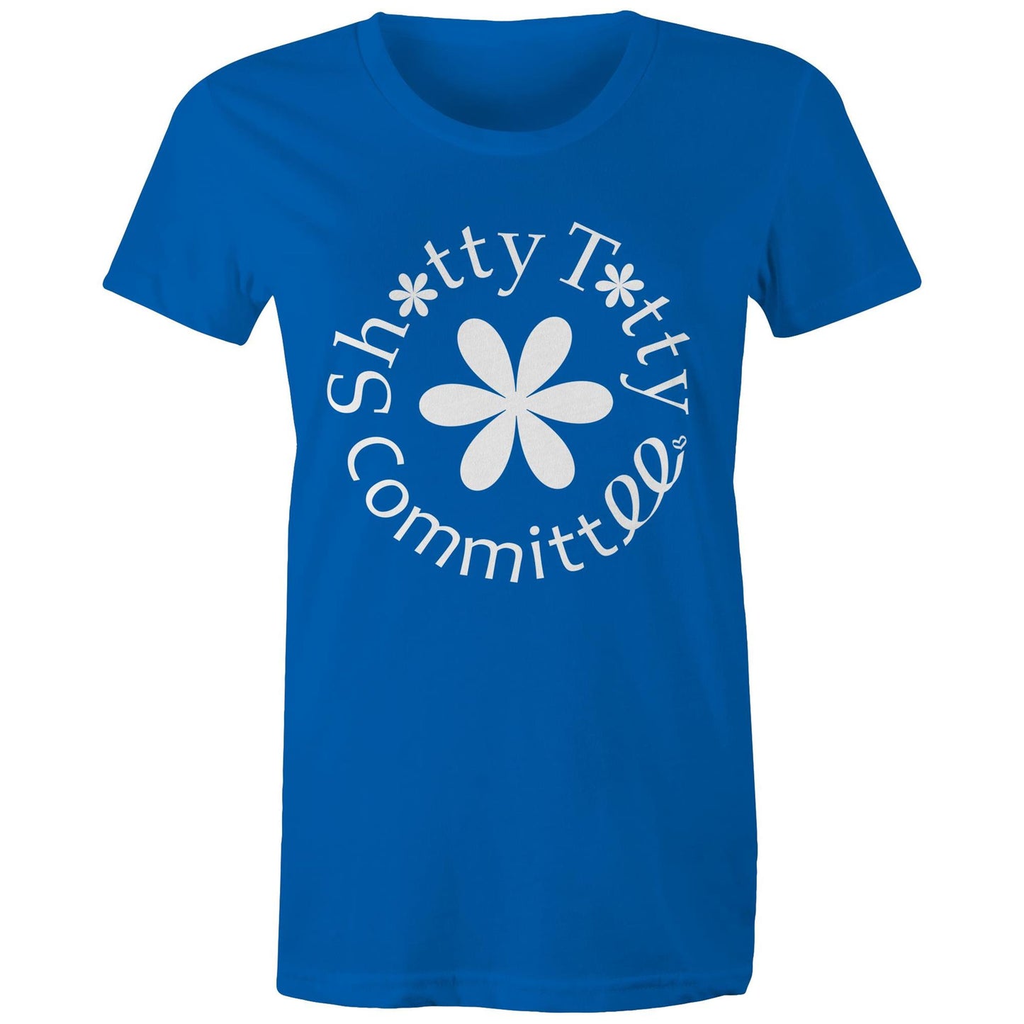 Shitty Titty in ya face coloured tee (white logo) (Gals)