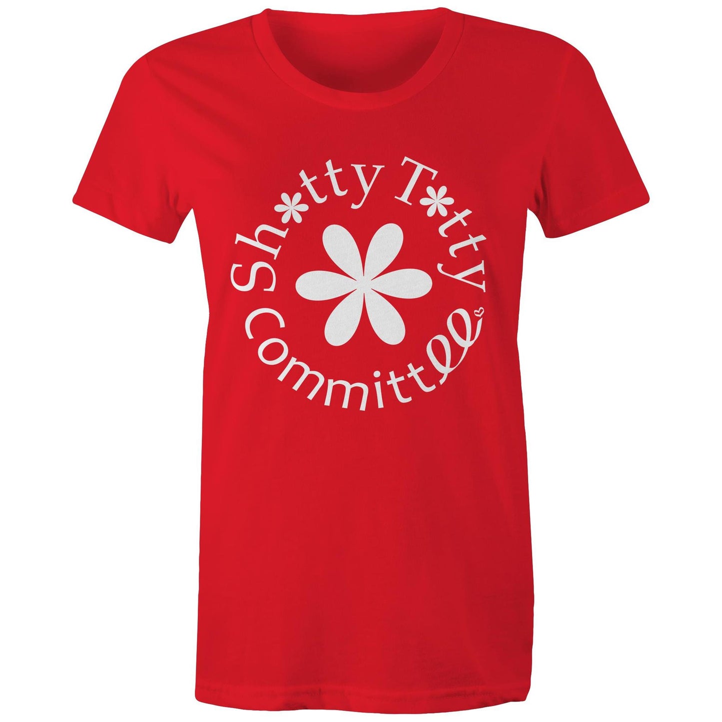 Shitty Titty in ya face coloured tee (white logo) (Gals)
