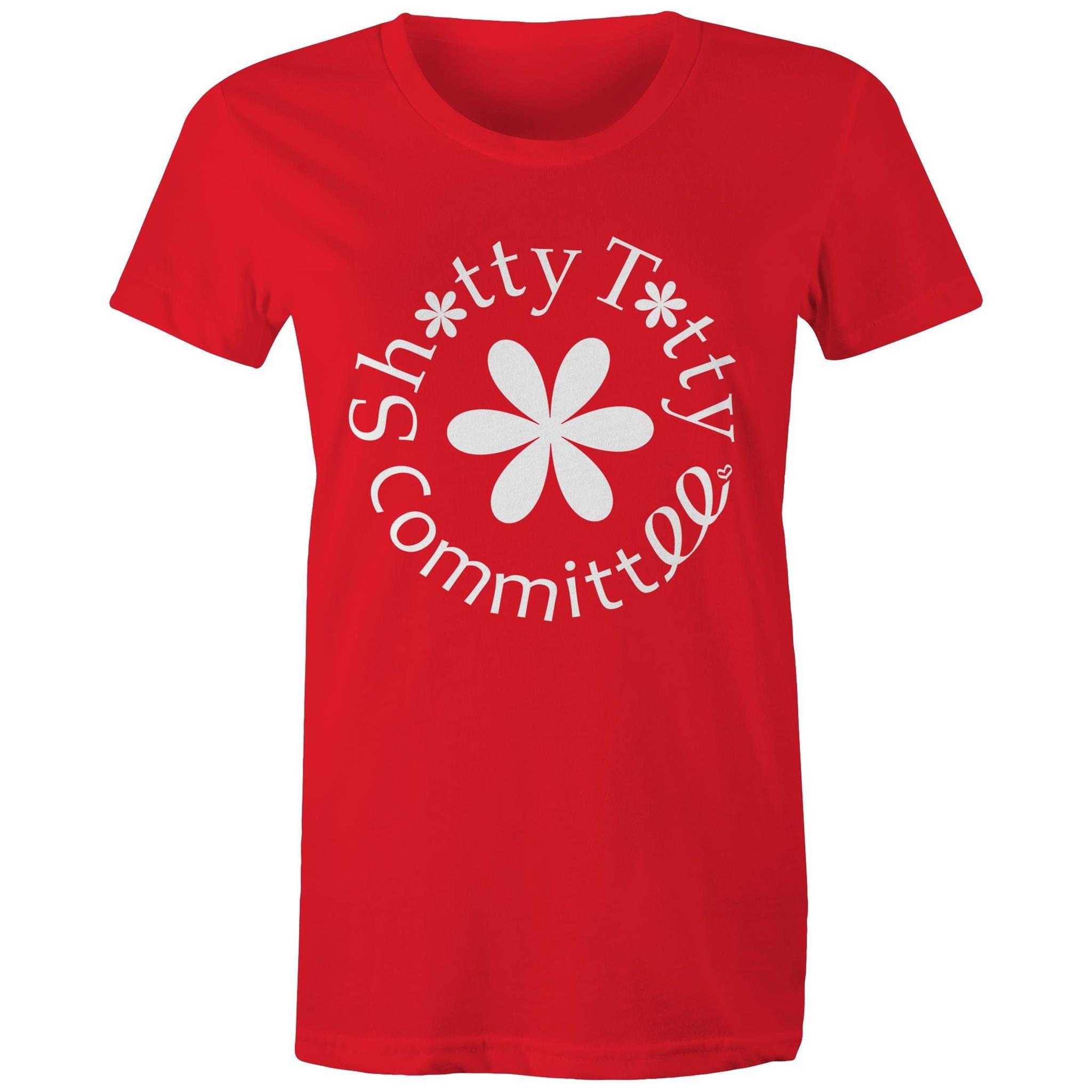Shitty Titty in ya face coloured tee (white logo) (Gals)